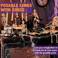 Full Body Posable Joints Skeletons 5 Packs for Halloween Decoration