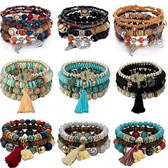 9 Sets Bohemian Bracelets for Women