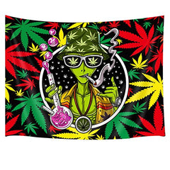 Cool Alien Leaf Wall Tapestry for Home Decor 71x60"