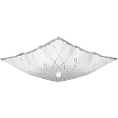 12" Traditional 2 Light White Ceiling Light Decorative Square Glass Shade
