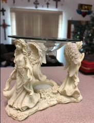Angelic Trio Essential Oil Warmer, Fragrance Warmer- Light-Up Scented Candle Wax Melter
