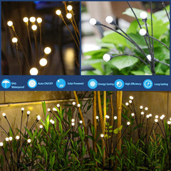 New Upgraded Solar Swaying Light, Sway by Wind, Solar Outdoor Lights, Yard Patio Pathway Decoration Warm White(2 Pack)
