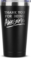 Christmas Thank You Gifts for Men/Women - 16 oz Awesome Thank You Gift Tumbler-Black