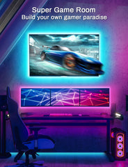 LED Lights for TV Led Backlight, 13.1ft RGB, for 45-60in TV w/ Bluetooth Smart App Remote