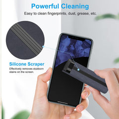 Screen Cleaner Kit, 3-in-1 Touchscreen Mist Cleaner Spray Bottle & Microfiber Cloth, Dark Grey