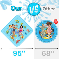 Splash Pad for Toddlers, Outdoor Sprinkler for Kids, 67" Summer Water Toys Inflatable
