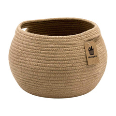 Cute Round Basket - Cotton Rope Jute Baskets 10"D x 8.3"H