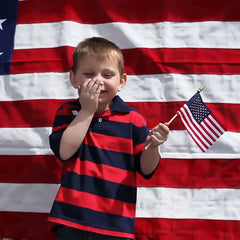 4x6 in Wooden Stick Flag - July 4th Decoration (Pack of 100)