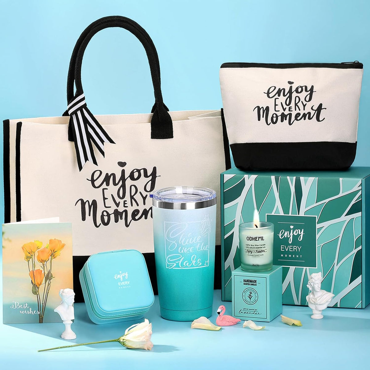 Canvas Tote Bag Gift Set - Unique Gifts for Mom, Wife, Girlfriend,