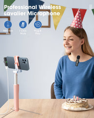 Wireless Lavalier Microphone for iPhone/iPad Mini Clip-on Microphone Wireless