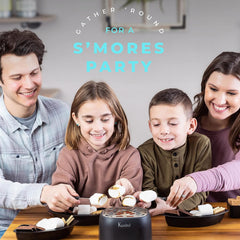Maker Tabletop Indoor - Flameless Electric Marshmallow Roaster â€?4 Detachable Trays & 4 Roasting Forks â€?Gift Set & Date Night Idea.
