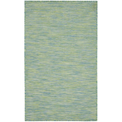 Indoor/Outdoor Modern Solid Blue/Green 3' x 5' Area Rug