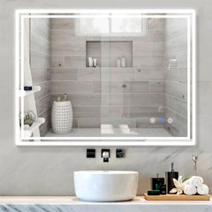 32x24" LED Bathroom Mirror Anti-Fog Wall-Mounted Vanity Mirrors
