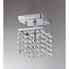 1-light Crystal 5-inch Chrome Chandelier for Home Decoration