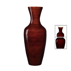 18â€?Tall Brown Bamboo Vase | Decorative Jar Vase for Silk Plants & Flowers
