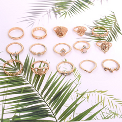 15 Packs Women Stackable Vintage Rings Set