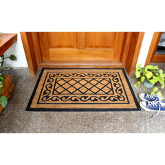 Moulded Rubber Coir Honeysuckle Doormat, 24" x 36"