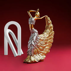 2PCS Peacock Dancer Figurines for Home Decoration