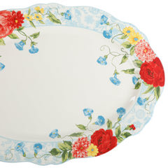 Rose 21-Inch Oval Serving Platter