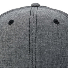 Men's Premium Flat Bill Snapback Chambray Hat 6 Panel Cap