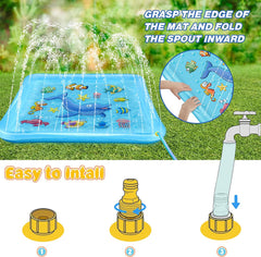 Splash Pad for Toddlers, Outdoor Sprinkler for Kids, 67" Summer Water Toys Inflatable
