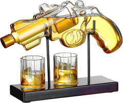 Gifts for Men Dad, Kollea 9 Oz Whiskey Decanter Set with 2 Oz Glasses, Unique Dad Christmas Birthday Gift Ideas from Daughter Son, Funny Housewarming Present, Cool Liquor Dispenser for Home Bar