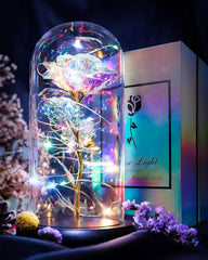 Galaxy Glass Rose, Birthday Valentines Day Gifts for Her Women, Valentines Gifts for Women Girlfriend Wife, Mothers Day First Gifts from Daughter Son Husband, Unique Gifts for Wife