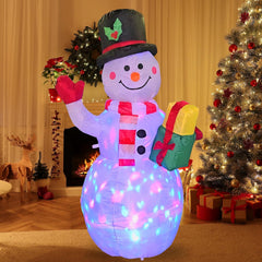 5FT Snowman Christmas Decorations, , Self-Inflatable Colorful Christmas Toys, Christmas Blow up