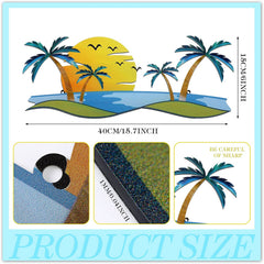 Tropical Beach Metal Wall Decoration for Indoor or Outdoor (Sunset)