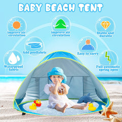 Baby Beach Tent Pop Up Portable Shade Pool UV Protection Sun Shelter for Infant