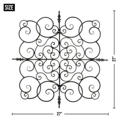 SQUARE FLEUR-DE-LIS WALL PLAQUE
