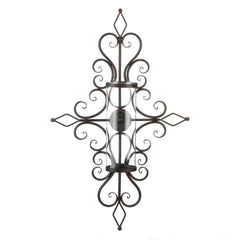 FLOURISHED CANDLE WALL SCONCE
