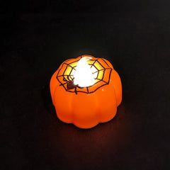 12 Pack Orange Halloween Candles Battery Operated