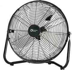 12-inch High-Velocity 3-Speed Floor Fan w/ 180-Degree Tilt, Black