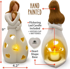 Candle Holder Statue W/Flickering LED - Christmas, Cool Moms Birthday Gift Ideas, Mothers Day, Unique Daughters Gifts, Happy Bday Present