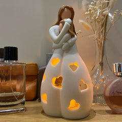 Candle Holder Statue W/Flickering LED - Christmas, Cool Moms Birthday Gift Ideas, Mothers Day, Unique Daughters Gifts, Happy Bday Present