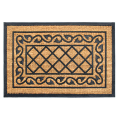 Moulded Rubber Coir Honeysuckle Doormat, 24" x 36"