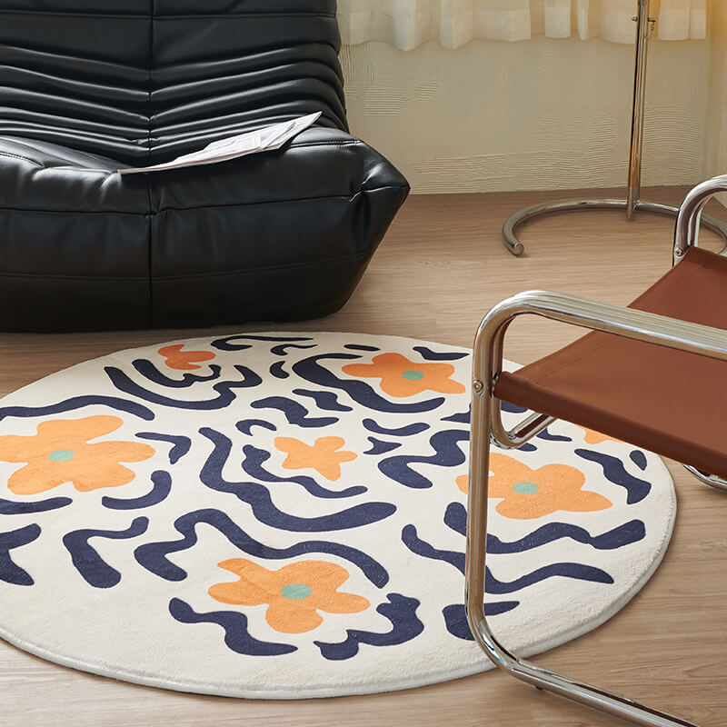 Abstract Art Circular Decoration Rug