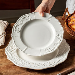 Bell Orchid Embossed Ceramic Plate