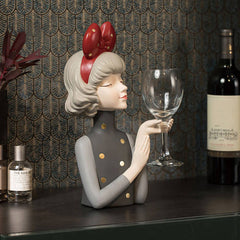 Bow Girl Resin Decoration