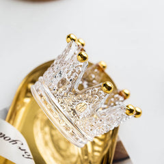 Crown Glass Candle Holder