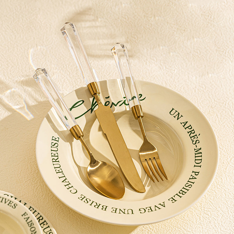 Crystal Flatware 3Pcs Set