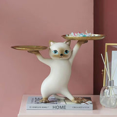 Cute Cat Resin Storage Decorations