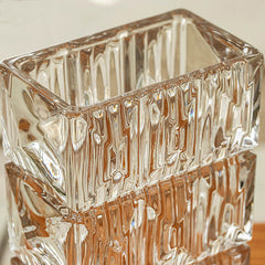 Embossed Crystal Glass Vase
