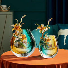 Enamel Colored Vase Ornaments