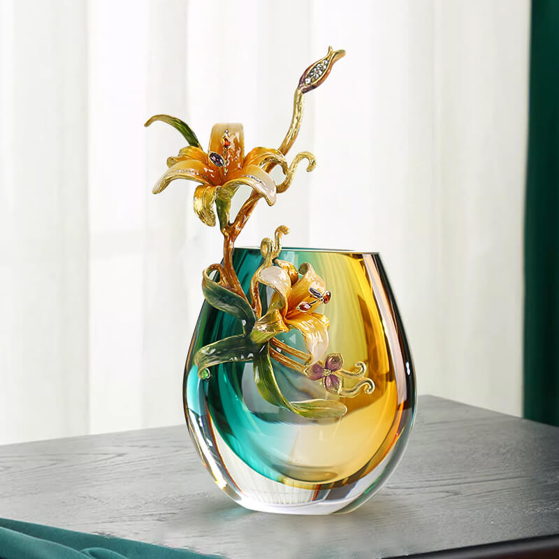 Enamel Colored Vase Ornaments