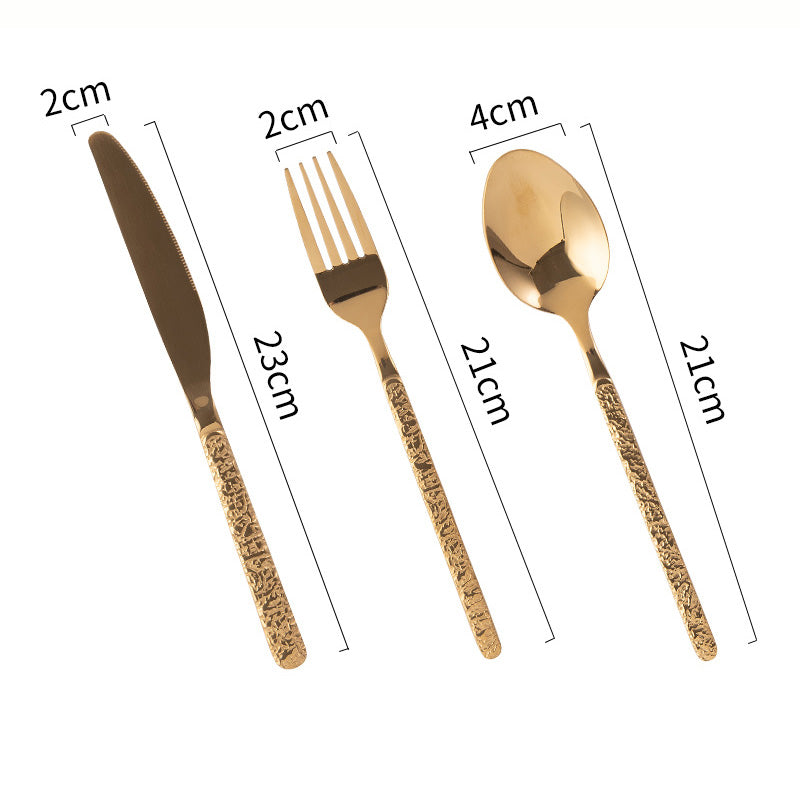 Exquisite Embossed Flatware 3Pcs Set