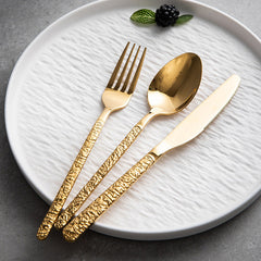 Exquisite Embossed Flatware 3Pcs Set