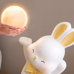 Happy Rabbit Resin Table Lamp