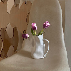 Irregularly Pleated Ceramic Vase